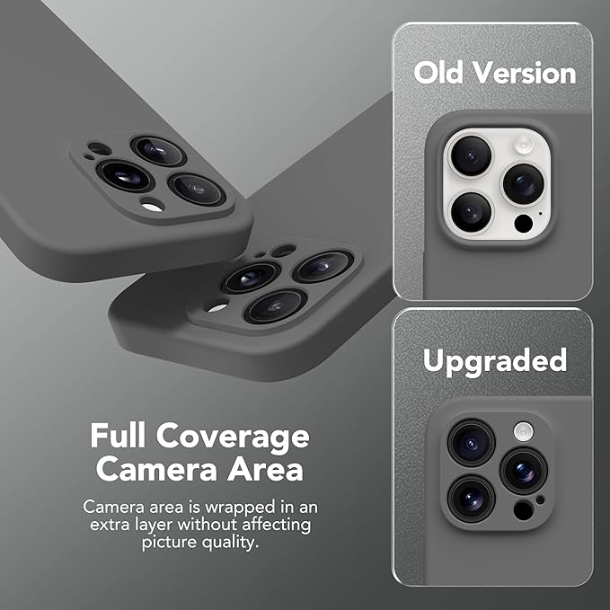 Magnetic for iPhone 14 Pro Max Case, Compatible with MagSafe, [Full Camera Protection][Screen Protector] Silicone Shockproof Protective Phone Case for iPhone 14 Pro Max 6.7", Dark Gray