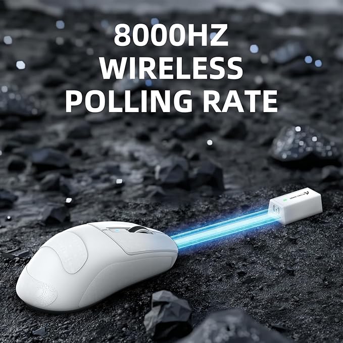 LexonElec Attack Shark R6 Wireless Gaming Mouse Anti-Slip Sticker, Mouse Anti Slip Grip Tape Skins for Sweat Resistant, Elastics Refined Side Grips, Easy to Apply, Ultra-Thin 0.5mm (0.02in) - White
