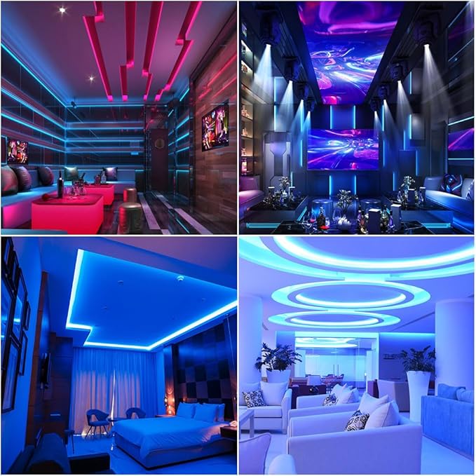 WS2812B IC RGB 5050SMD ECO Individual Addressable LED Strip Light, 3.2FT 144LED/m Flexible Full Color IP30 DC5V White PCB for DIY Project (No Power Adapter or Controller)