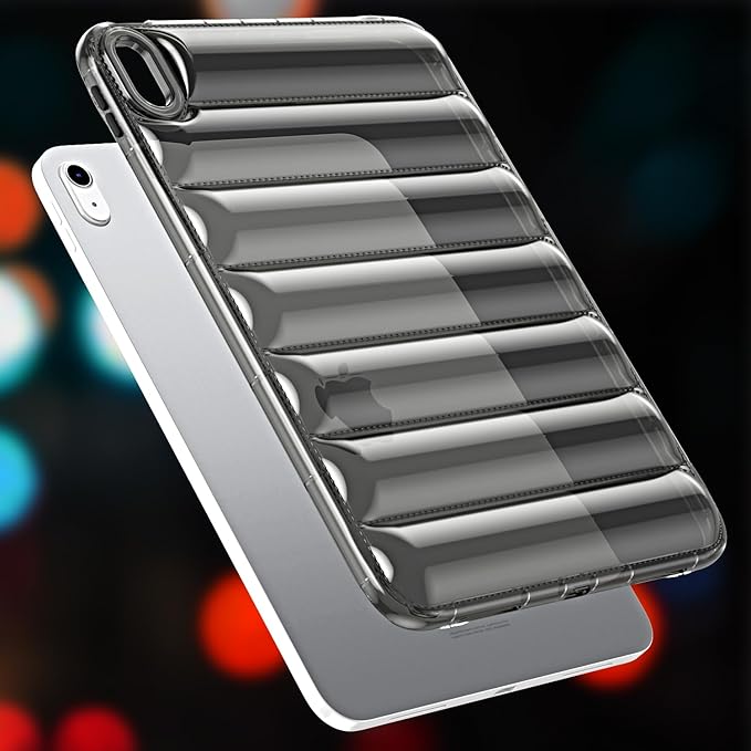 for iPad mini 7 A17 Pro 2024 & iPad mini 6 Case 2021 (8.3 inch) Shockproof Soft TPU Back Cover Silicone Bumper Anti-Yellowing Lightweight Clear Shell for iPad mini 7th/6th Generation, Gray