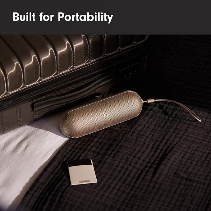 Beats Pill - Wireless Bluetooth Speaker with AppleCare+ (2 Years) - Champagne Gold