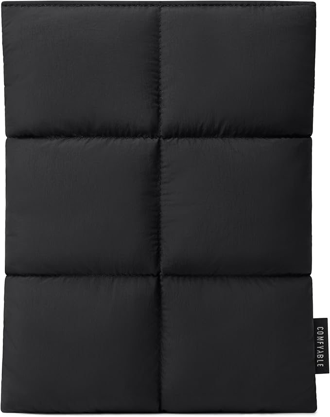 Comfyable Puffy 9-11 Inch Tablet Sleeve Compatible for 11 Inch iPad Pro M5, iPad Air M4 2026 with Magic Keyboard, Quilted Puffer Vertical Tablet Carrying Case for Women Men, Black
