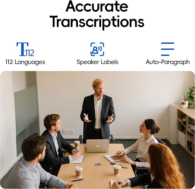 AI Voice Recorder, Parkuetechno Voice Recorder with Case, App Control, Transcribe & Summarize with AI Technology, 64GB Memory, Supports 140 Languages, Audio Recorder for Phone Calls Lectures