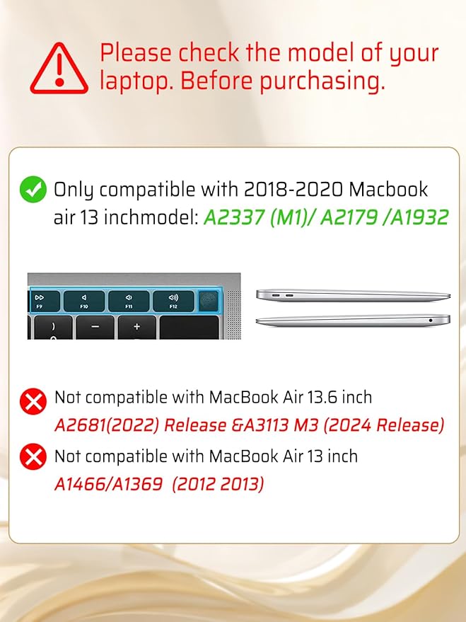 Seorsok Compatible with MacBook Air 13 Inch Case2022 2021 2020 2019 2018 Release A1932 A2179 M1 A2337,Elegant Fabric Leather Plastic Hard Shell Case with Keyboard Cover,Khaki Wovenb No Logo Cutout