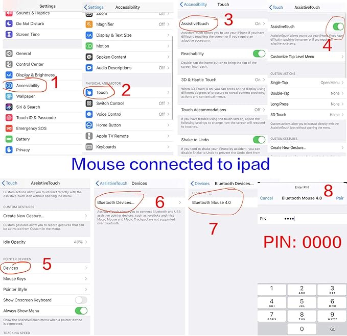 PeiBO Bluetooth 5.2 Wireless Dual-Mode Mouse, Gray Black, 2022 Model