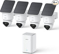 aosu T2 Ultra 4K Security Cameras Wireless Outdoor, 4 Cam Kit, Smart Home Security System with TrueColor Night Vision, AI Recognition & 360° Motion Tracking, Solar Power, Expandable 1TB Local Storage