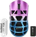 FELICON x Attack Shark R3 Magnesium Alloy Wireless Gaming Mouse, 46g Ultra-Lightweight Skeletal Shell, PAW3395 26K DPI, 8K Polling, Tri-Mode 2.4G/BT/Wired, for PC Mac Laptop - Purple