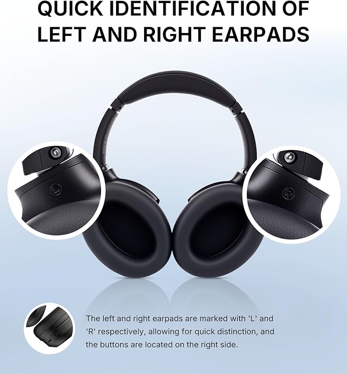 Edifier WH700NB Pro Wireless Over-Ear Headphones with Active Noise Cancellation, Hi-Res Audio, Bluetooth V5.4, Multi-Point Connection, Al Clear Calls, Fast Charging, Foldable (Black)
