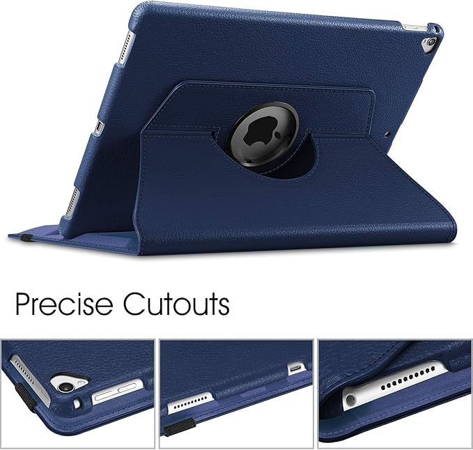 Fintie Rotating Case - 2017/2015 iPad Pro 12.9 inch (Old Model) 1st & 2nd Gen Case, 360 Degree Swiveling Stand Protective Back Cover, Supports Auto Wake/Sleep, Navy