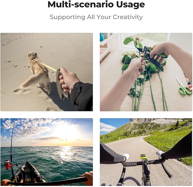 K&F CONCEPT Neck Mount with Air Cushion, Camera Holder with 1/4" Adapter Hands-Free POV Vlogging for GoPro Hero 13/12/11/10/9/8/7/6/5/4/MAX, Insta 360 X5/X4/Ace Pro 2, DJI Osmo Nano Action 6/3/4/5 Pro