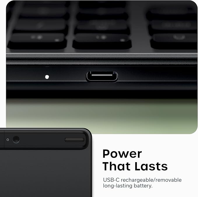 Satechi Slim EX3 Wireless Keyboard, Full-Size Keyboard w/Numpad, Multi-Device Bluetooth, 2.4GHz Connection for macOS, Windows, Android, Instant OS Key Remap,USB-C Rechargeable Battery, Space Black