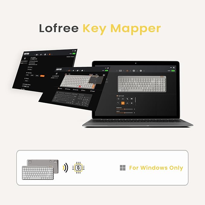 Flow Lite 100 Keys Low Profile Mechanical Keyboard, Swappable Rechargeable Wireless Keyboard with 2.4G Receiver, Bluetooth and Wired Connection for Windows, Mac/ Specter Linear Switches (Off-white)