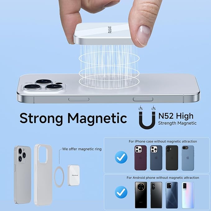 2TB Magnetic External SSD,2000MB/s Type-C USB 3.2 Gen 2x2 Portable SSD,Ultra-Slim External Hard Drive,4K ProRes Recording & Store,External Solid State Drive for iPhone15/16/17/Android/PC/Mac -PS2005
