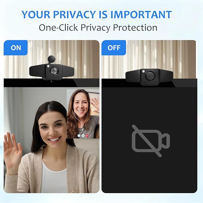 POHO 4K Webcam for PC, Ultra HD Computer Camera with PDAF Autofocus, Aluminum Material, Auto Light Correction,70° FOV, Web Camera with Microphone,Privacy Cover, for Streaming, Conference, Zoom