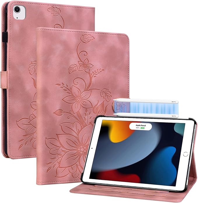 Case for iPad Air 3rd Generation 2019 / iPad Pro 10.5 Inch 2017, Auto Wake/Sleep Supports Pencil Holder Magnetic Clasp Stand Cover, Pink