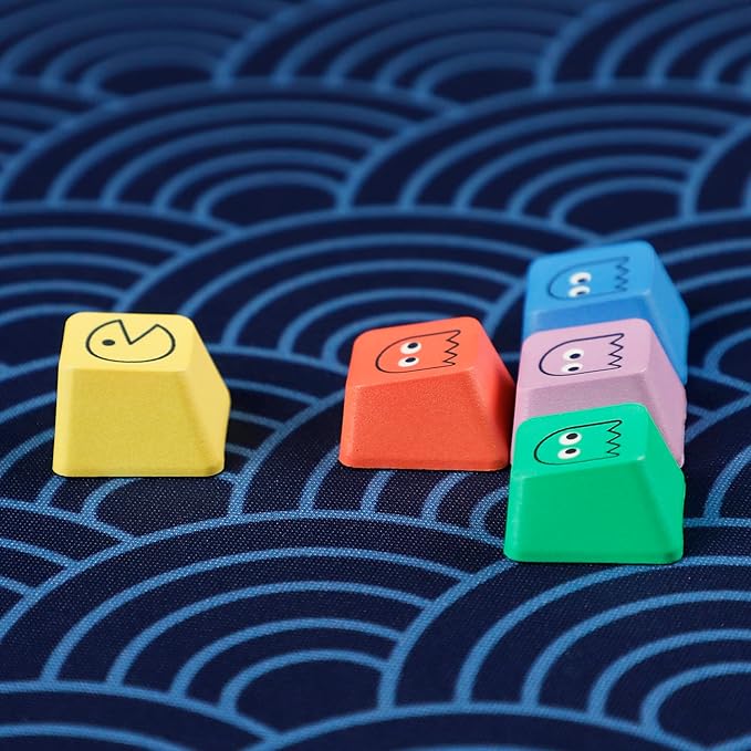 OEM Profile Pac-man Five Dye PAC PBT Key caps Custom Sublimation keycaps for MX Mechanical Gaming Keyboard (OEM Pac-man 5 Keys)