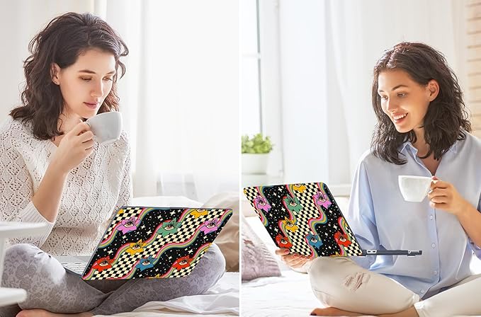 Tuiklol for 2026 MacBook Neo 13 Inch A18 Pro Chip Case, (Model A3404) Anti-Scratch Anti-Drop Slim Hard PC Shell Case with Shockproof Protective MacBook Neo Laptop Cover, Flowers & Eyes