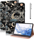 Case for iPad Pro 13 Inch (M5/M4) 2025/2024, PU Leather Tablet Cases Flip Folio Multi-Angle Viewing Stand Protective Cover with Card Slots - Moon