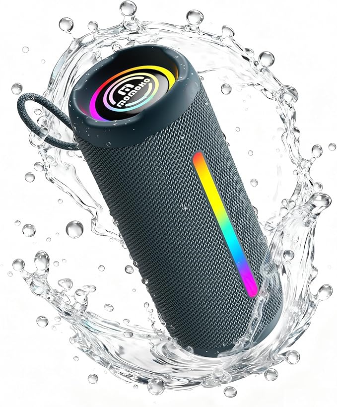 Portable Bluetooth Speaker, IPX7 Waterproof Wireless Speaker, 30W Loud Stereo Sound with Deep Bass, Bluetooth 5.4, EQ Mode for Home/Outdoor/Travel, Birthday Gifts for Adults Men Women Teen (Blue)