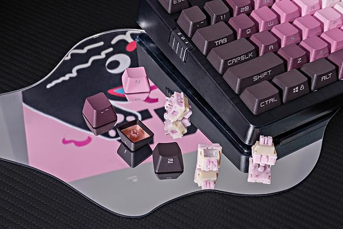 ZORNHER ZH980 Mechanical Keyboard Wireless,95% Pink Creamy Keyboard with Number Pad,Lighted Up PBT Keycaps,Gaming Keyboard with Number Pad,Creamy Sounding Linear Switches,Full Size