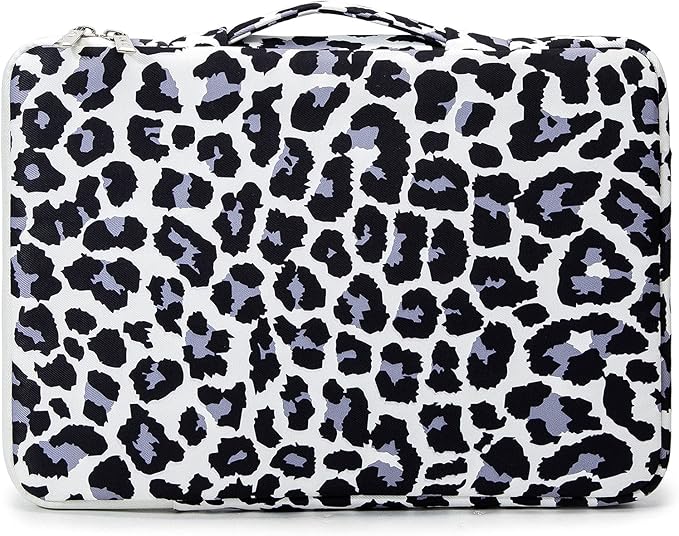 Kinmac 360° Protective Laptop Sleeve Case Bag Cover with Handle for MacBook Pro 16 inch,16 inch HP,Lenovo,Dell,ASUS,Acer Ultrabook and Business Laptop (Leopard)