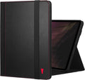 TORRO Case Compatible with iPad Pro 13” (2025/2024) – Premium Leather iPad Pro 13” M5 / M4 Case with Stand Function, Apple Pencil Connectivity and Wake/Sleep Function (Black with Red Detail)