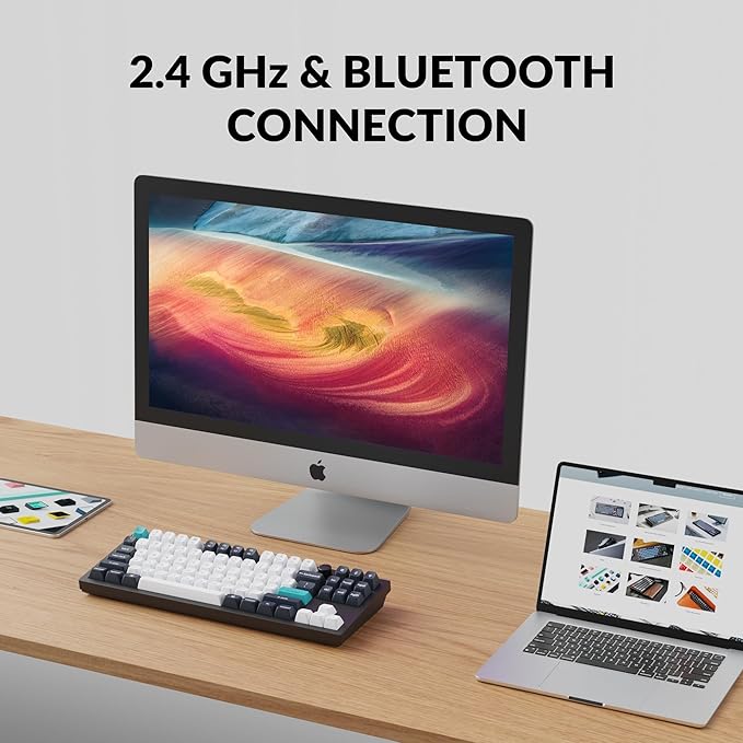 Keychron Q3 Max Wireless Custom Mechanical Keyboard, Full Aluminum 2.4 GHz Bluetooth QMK TKL Layout RGB with Hot-swappable Gateron Red Switch Compatible with Mac Windows Linux