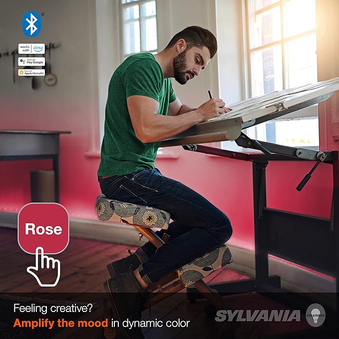 SYLVANIA Smart (3) 2ft Bluetooth Mesh Indoor LED Flex Light Strip Starter Kit for Alexa/Google/Apple HomeKit, RGBTW Full Color, Dimmable, Accessories Included - 1 Pack (75575)