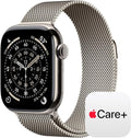 Apple Watch Series 11 [GPS + Cellular 42mm] Smartwatch with Natural Titanium Case with Natural Milanese Loop. Sleep Score, Fitness Tracker, Health Monitoring with AppleCare+ (2 Years)