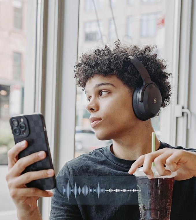 Edifier WH700NB Pro Wireless Over-Ear Headphones with Active Noise Cancellation, Hi-Res Audio, Bluetooth V5.4, Multi-Point Connection, Al Clear Calls, Fast Charging, Foldable (Black)