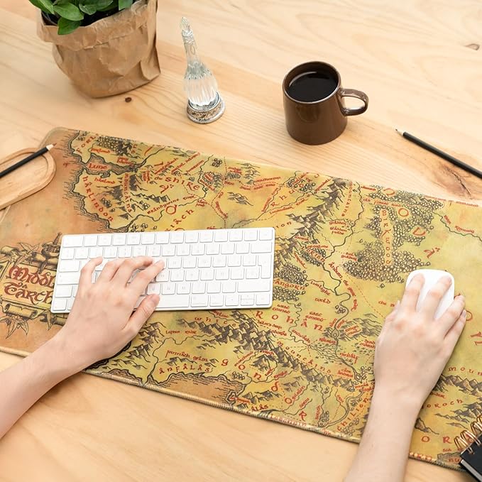 The Lord of The Rings Mouse Mat | MTG Playmat | 31.5" x 13.78" | Non-Slip Rubber Base Mouse Pad, Gaming Mouse Pad, Keyboard Mouse Mat | Lord of The Rings Gifts