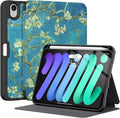 Supveco Case for iPad mini 7 (A17 Pro) 2024/iPad Mini 6 2021 8.3 Inch with Pencil Holder-[Auto Wake/Sleep],Slim Protective Case with Soft TPU Back Cover for iPad mini 7th/6th Generation-Apricot