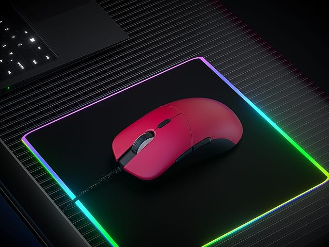 HK GAMING Mira XM1 Ultra Lightweight Gaming Mouse | 58 Grams | max 16000 cpi | 1kHz USB Wired | 6 Buttons | Anti Slip Grips (Monza)