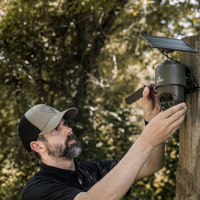 TACTACAM – Defend 360 Cellular Security Camera, 4K Photos, 1080p Video, Solar + Rechargeable Battery, 360° Pan/Tilt/Zoom, LTE Cellular, Motion Alerts, Weather Resistant