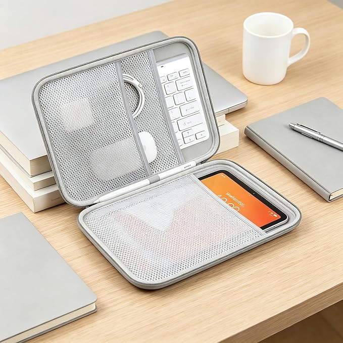 Lacdo Tablet Sleeve Case for 11 inch iPad A16 / 11 inch iPad Air M4 M3 M2 / 11" iPad Pro M5 M4 / 10.9" iPad Air /10.2" iPad, 11" Samsung Galaxy Tab A9+ Hard Shell Protective Tablet Carrying Case, Gray