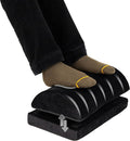 Mind Reader Air-Cloud Memory Foam Under Desk Footrest, Ergonomic Support for Back, Hip, Legs, Knees & Feet, Adjustable Height, Memory Foam, Black