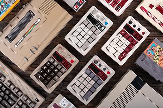 8BitDo Retro 18 Mechanical Numpad, Supports Calculator Mode, Bluetooth/2.4G/Wired Numpad for Windows and Android - C64 Edition