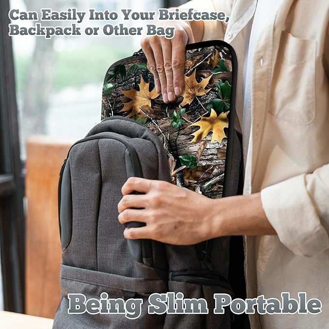 Laptop Sleeve Case Bag 13 inch, Camo Leaf Slim Carrying Case Durable Handbag Travel Laptop Bag for 13 inch MacBook Air M3/M2/Pro M2/ 13" iPad Pro/Air M4/M2 2024