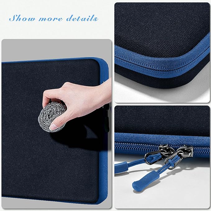 Hseok Laptop Sleeve 15.6 16 inch Case Compatible with MacBook Neo 16, MacBook Pro 16" M5/M4/M3/M2/M1, MacBook Air Pro 15", XPS 16, Most 15" 15.6" 16" Notebooks,Black&Blue