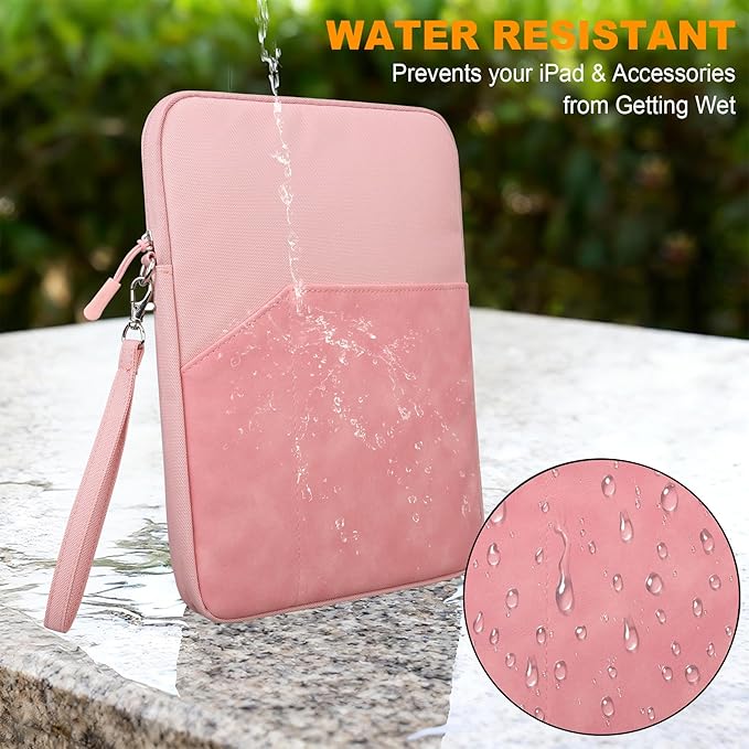 Lacdo Tablet Sleeve Case for 11 inch iPad A16, 11 Inch IPad Air M4 M3 M2, 11" iPad Pro M5 M4, 10.9" ipad, 10.2" iPad, 10.9" IPad Air, 11" Samsung Galaxy Tab A9+, Ipad Sleeve Fit Magic Keyboard, Pink