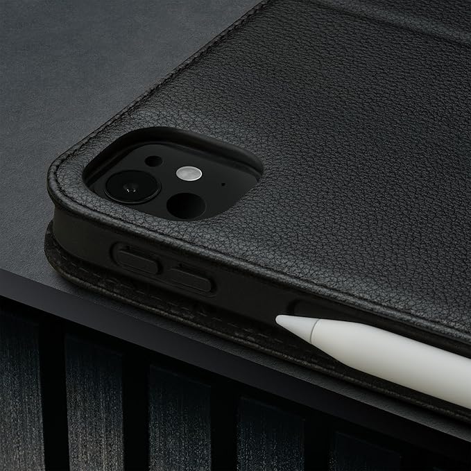 TORRO Case Compatible with iPad Pro 13” (2025/2024) – Premium Leather iPad Pro 13” M5 / M4 Case with Stand Function, Apple Pencil Connectivity and Wake/Sleep Function (Black)