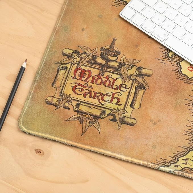 The Lord of The Rings Mouse Mat | MTG Playmat | 31.5" x 13.78" | Non-Slip Rubber Base Mouse Pad, Gaming Mouse Pad, Keyboard Mouse Mat | Lord of The Rings Gifts