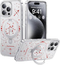 CASEKOO Sagittarius [Zodiac Collection] for iPhone 16 Pro Case with Magnetic Ring Stand [Compatible with MagSafe] [Military-Grade Protection] Fashion Clear Back Design, Soft Edge