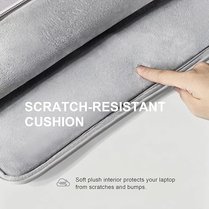 Lacdo 16 Inch Laptop Sleeve Case for 16 Inch HP Lenovo ASUS Acer Dell Laptop/HP Pavilion Envy 16 / Lenovo ThinkPad IdeaPad 16 / Acer Swift 16 / ASUS Vivobook 16 / Dell Inspiron 16 Computer Bag, Gray