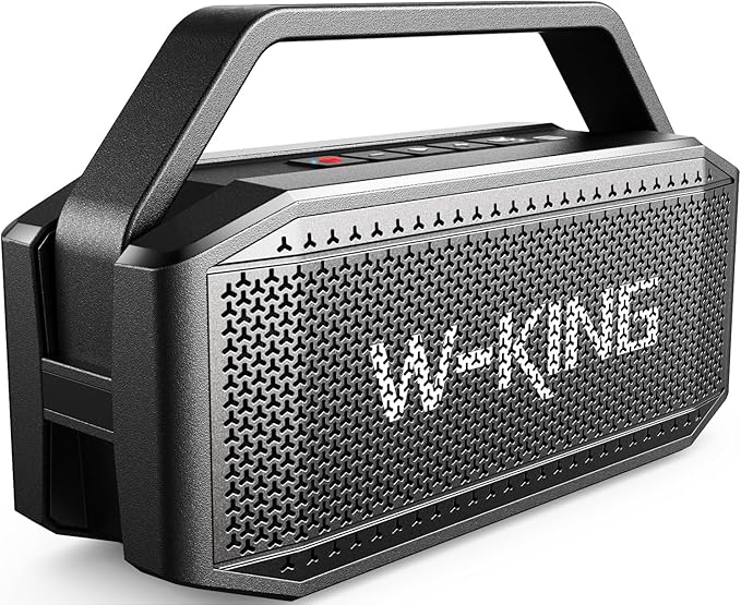 W-KING Loud Bluetooth Speaker, 100W Max IPX6 Portable Outdoor Speakers Bluetooth Wireless/60W Deep Bass Radiator/2 Subwoofer/2 Pairing/40H/TF/AUX/EQ, IPX6 Party Big Large Waterproof Speaker Boombox
