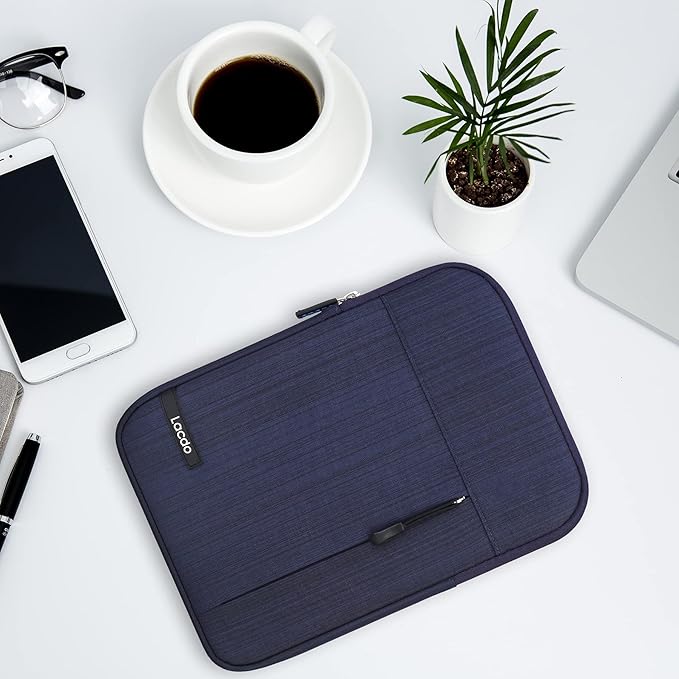 Lacdo Tablet Sleeve Case for 13 inch New iPad Air M4 M3 M2 2026-2024, 13 inch iPad Pro M5 M4, 12.9 inch iPad Pro with Magic Keyboard and Smart Keyboard Folio, iPad Sleeve 13 inch Protective Bag, Blue