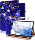 Case for iPad Air 11 Inch M4/M3/M2 (2026/2025/2024),iPad Air 5th/4th Generation Case 10.9 Inch 2022/2020, PU Leather Stand Shockproof Cover with Card Slots - Diamond Butterfly