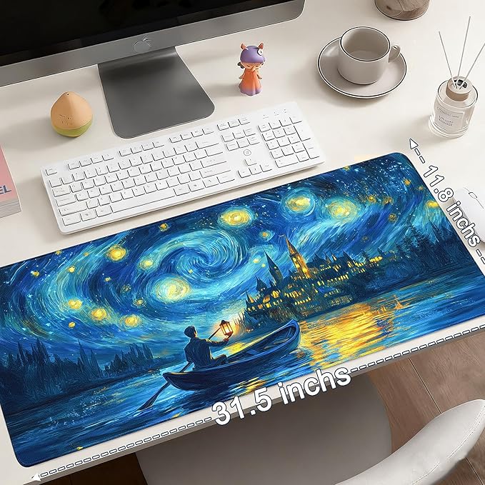 Extended Mouse Pad for Gaming & Office - 31.5"x11.8" Large Desk Mat with Smooth Surface and Stylish Design for PC, Home Office Decor, and Work