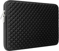 RAINYEAR 11 Inch Laptop Sleeve Diamond Foam Shock Resistant Neoprene Case Fluffy Lining Carrying Bag Compatible with 11.6'' MacBook Air Surface MacBook Neo A18 for 11" Computer Notebook (Black)