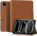 for iPad Pro 11" Case 4th/3rd/2nd/1st Generation (2022-2018), Microfiber Leather Folio Cover with Auto Sleep/Wake, Apple Pencil Holder, Multiple Viewing Angles, Secure Buckle Closure (Brown)